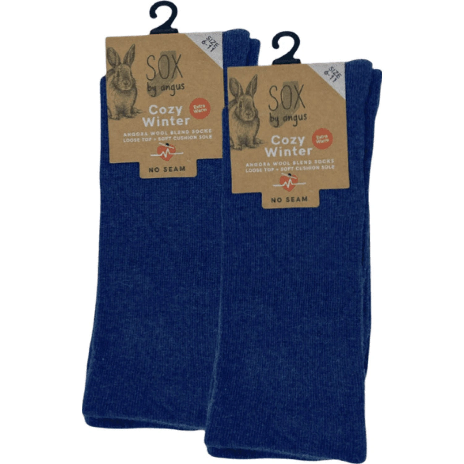 Cloud Comfort Angora Socks Denim No-Show Bliss
