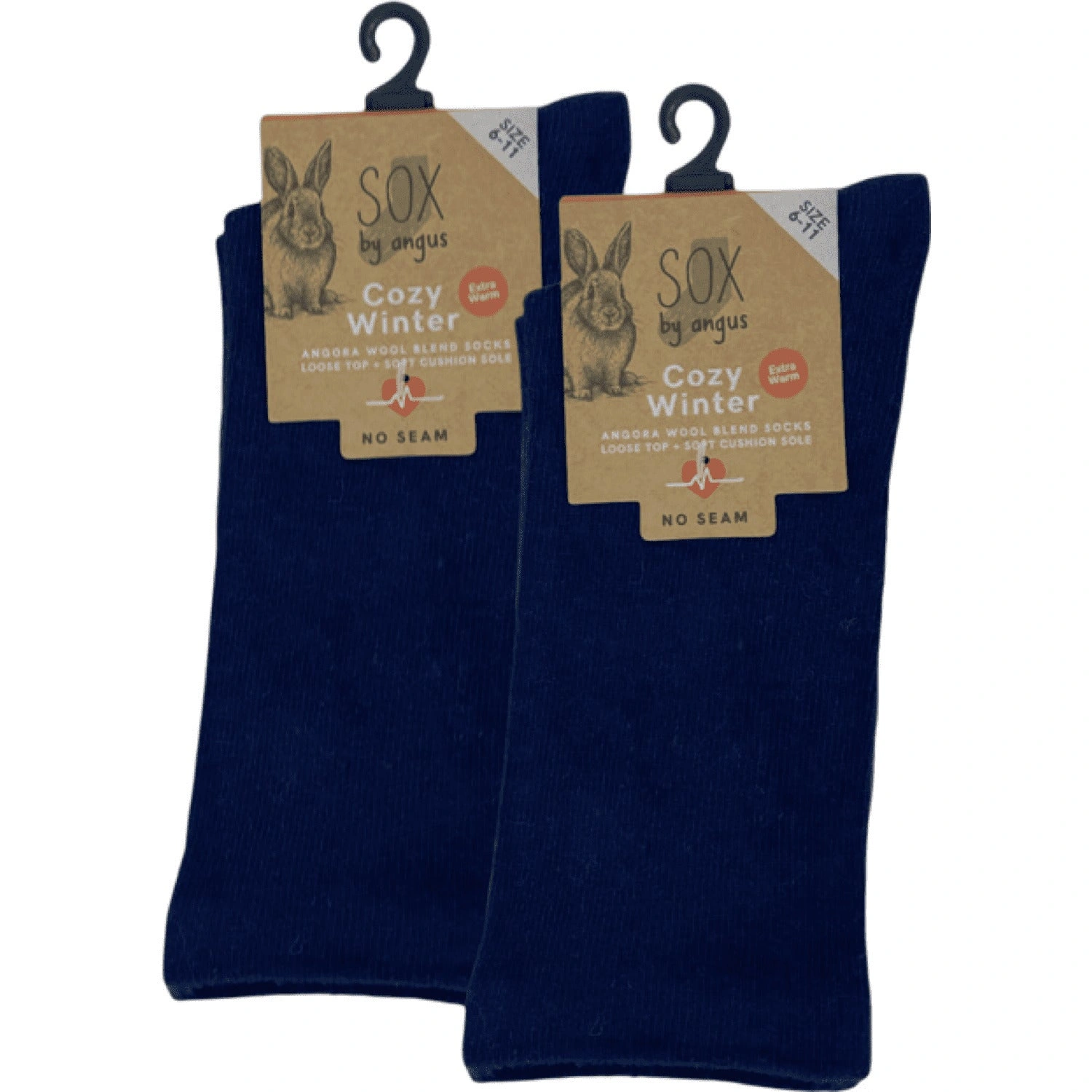 Silky Smooth Angora Blend Socks – Cozy Navy Top, Seamless Comfort.