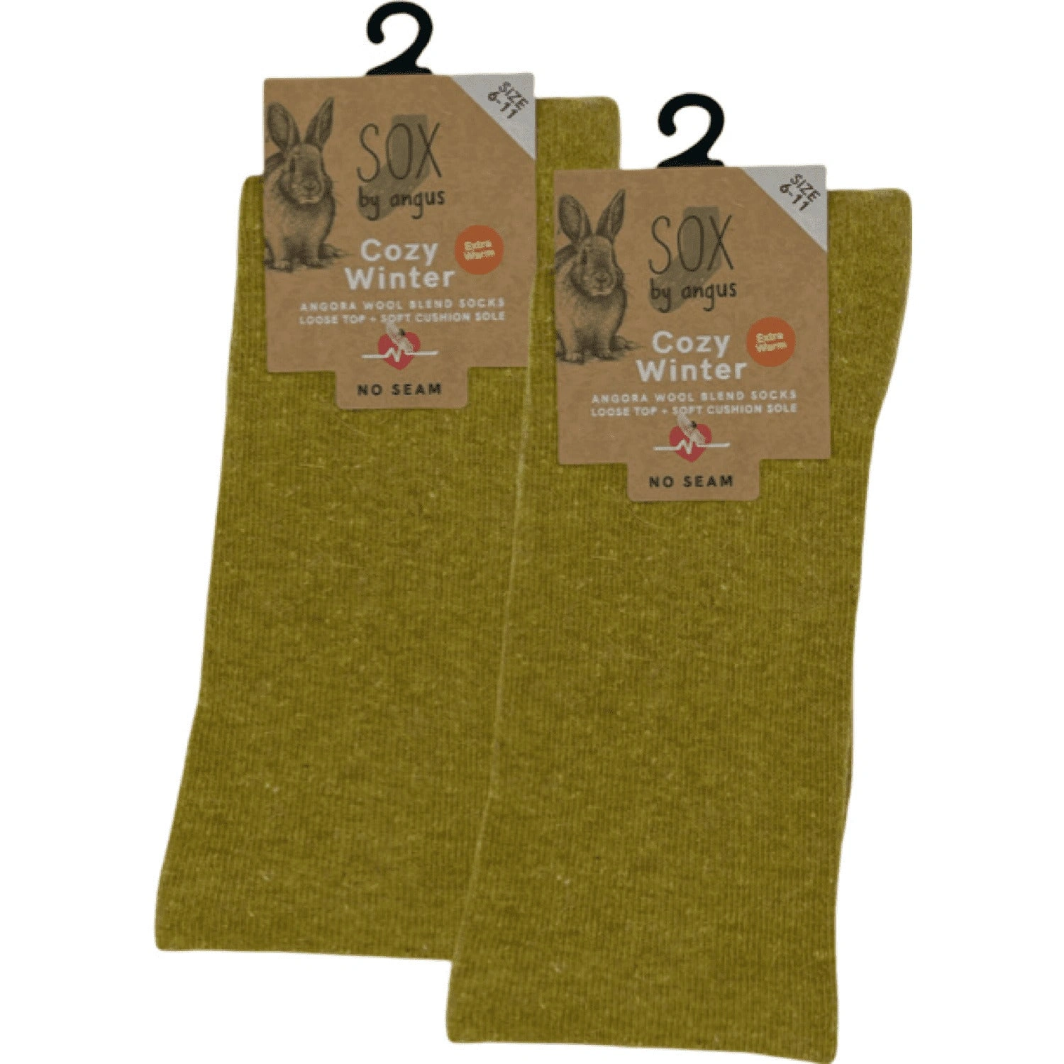 Cozy Angora Wool Blend Socks – Seamless Comfort in Mustard!